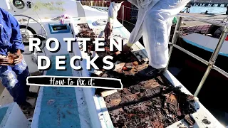 REPLACING our ROTTEN DECKS | YACHT REBUILD WEEK 28