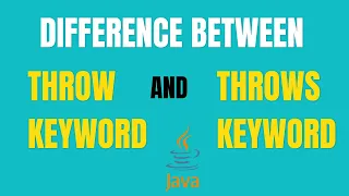 difference between throw and throws keyword in java