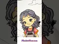 Escape To The Farm With This Farm Girl And Baby Goat Coloring Page