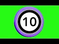 10 seconds countdown timer with buzzer sound I Green screen