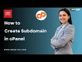 How to Create a Subdomain in cPanel with AEserver