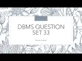 DBMS Question Session Task No 33 1st Year Semester 01 Java Institute Venura Prabath