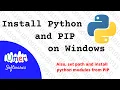 Install Python and Pip on Windows and add them to path