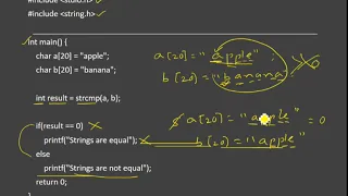 Strcmp string compare function in C