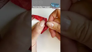 English Paper Piecing - Thread basting the 1 hexagon