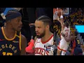 Jimmy Butler tells Dillon Brooks You a bum and a b tch then sends him to floor with hard foul