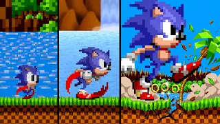 Baby Sonic- Kid Sonic- Adult Sonic- Giant Sonic