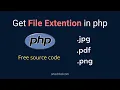 How to get file extension in php