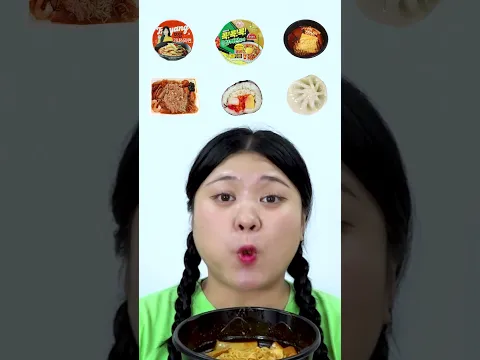 하이유의 컵라면 편의점 음식 랜덤 먹방! Fire Spicy Noodles Random food MUKBANG #tiktok #Shorts |  HIU 하이유