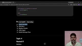 Python Programming Episode 4 conditional statements loops nested if else for while loop