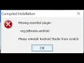 Missing essential plugin org jetbrains android Android Studio
