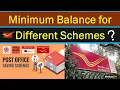 Post office ke different schemes ke liye kitna minimum balance India Post In Hindi mixmate22