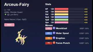 Wonder Guard FAIRY Arceus (It works!)