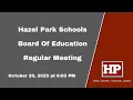 Hazel Park School District - Board of Education Regular Meeting