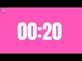 20 Seconds Countdown Timer in Pink Background