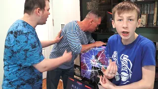 ОТЕЦ СЛОМАЛ ТЕЛЕВИЗОР ГРИФЕРАМ В РЕАЛЬНОЙ ЖИЗНИ ИЗ-ЗА МАЙНКРАФТ!