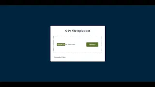 CSV File uploader App using Nodejs