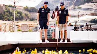 Download Max Verstappen and Checo Perez HOOK A DUCK in Monaco MP3