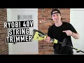 Unboxing and Testing our new Ryobi 40v Brushless String Trimmer - under 200