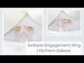 Rosados Box 10x7mm Dakota Engagement Ring