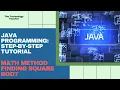 Java Tutorial Finding Square Root