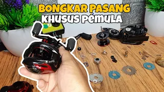 khusus pemula tutorial bongkar u0026 pasang reel baitcasting