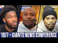 Download Lagu Dexter Lawrence, Abdul Carter en Tyrone Tracy bespreken de korte voorbereidingsweek van de Giants...