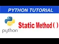 Static method in Python Python Complete Course in