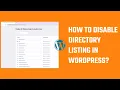 How to disable directory listing browsing in WordPress 2023 29