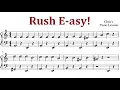 Rush E - Easy Piano Sheet Music With Note Letters
