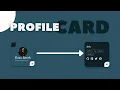 Amazing Profile Card Using Html Css and JS