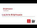 How To Log In To Brightspace