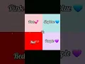 Download Lagu pink 🩷 VS Sky-blue🩵 VS Red ♥️ VS Purple 💜
