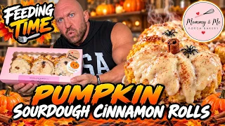 Ryback Tries INSANE Pumpkin Cinnamon Rolls! 🎃🔥 | Feeding Time