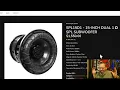 Recoil SPL Subwoofer