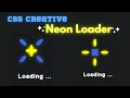 CSS Creative Neon Loader Animation using HTML CSS CSS Loading Animation Tutorials