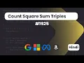 Count Square Sum Triples Leetcode 1925 DSA Hindi Code With Deepak