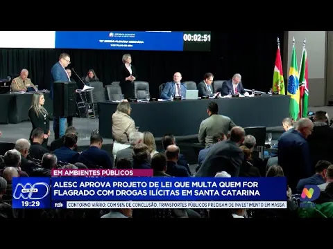 Alesc aprova lei que penaliza uso de drogas ilícitas em espaços públicos de SC