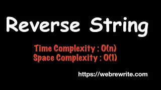 Reverse a String in Java Reverse String LeetCode Solution
