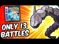 Can Onix beat Pokemon with only 13 battles