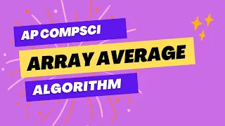 AP CompSci Prep Calculating the average of an array