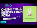 Online Yoga Registration form in HTML React and TailwindCSS Survey Form Series