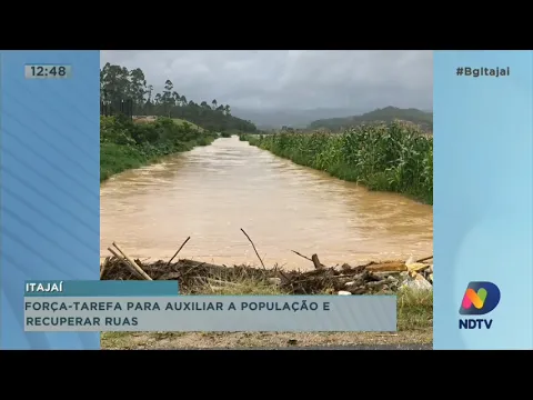 Itajaí realiza força-tarefa para auxiliar a população e recuperar ruas danificadas pelas chuvas