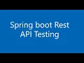 Spring Boot Rest API Testing