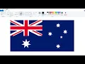 How to draw Australian Flag in Ms Paint Drawing Flag of Australia Australian Flag Drawing