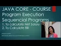Sequencial Programs in JAVA Calculate Net Salary of an Employee Calculate Bill