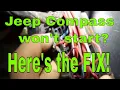 Jeep Compass won t start Watch this