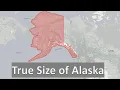 The true size of Alaska compared to other Mexico