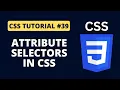 CSS Tutorial - Attribute Selectors in CSS Programming For Beginners