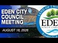 August 18 2026 Eden City Council Meeting